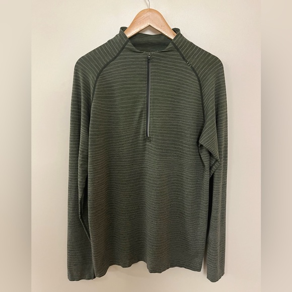 Lululemon Mens Metal Vent Tech 1/2 Zip 2.0 Wave Fade Rosemary Green/Spruce L - Picture 7 of 15